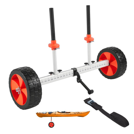 Kayak Cart, 230 lb Capacity, 10 in Solid PU Tires, Kickstand