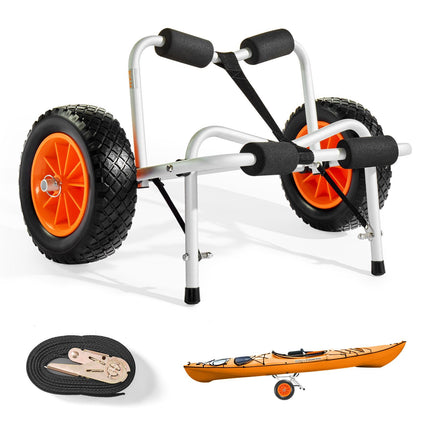 Kayak Cart, 250 lb Capacity, Foldable, 10 in Solid Tires