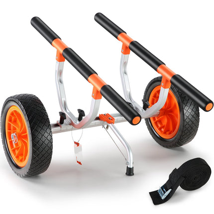 Kayak Cart, 450 lb Capacity, 12 in Solid Tires, Adjustable