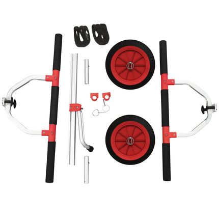 Kayak Cart with Adjustable Width, Large Wheels, Aluminum Frame
