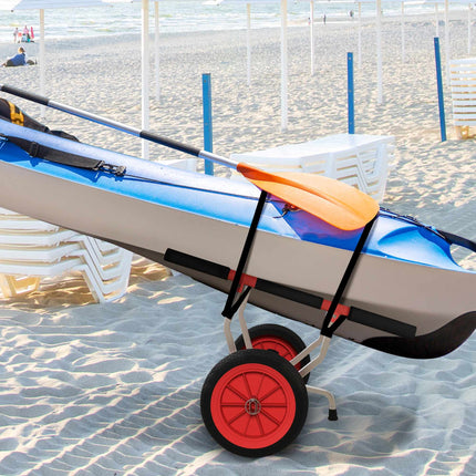 Kayak Cart with Adjustable Width, Large Wheels, Aluminum Frame