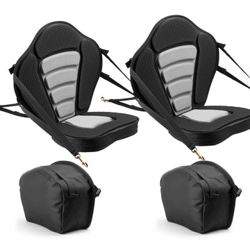 Kayak Seat 2-Pack, 53 mm Padded Back Support, Bag