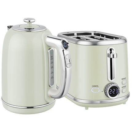 Kettle and Toaster Set, LED Display, 1.7L, 2200W, Grey