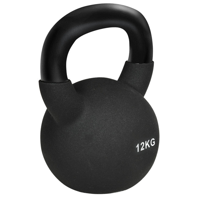 Kettlebell 12 Kg, Neoprene coated cast iron, floor friendly