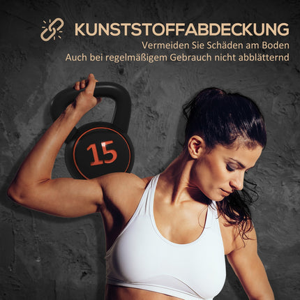 Kettlebell set, 2.2-6.8 kg, strength training weights