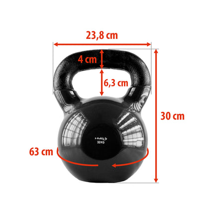 Kettlebell 32 kg Cast Iron – Black