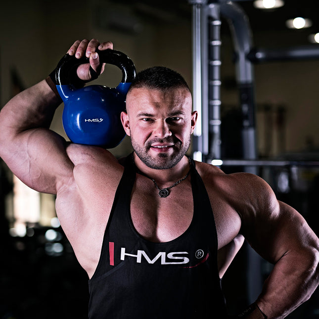 Kettlebell, Cast Iron, 4 kg, Blue