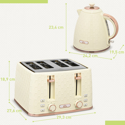 Kettle and toaster set - 1.7 l, 4 slices, 7 browning levels