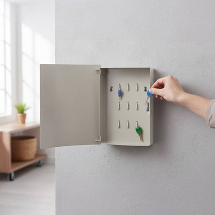 Key Cabinet, Magnetic Closure, Holds 9 Keys