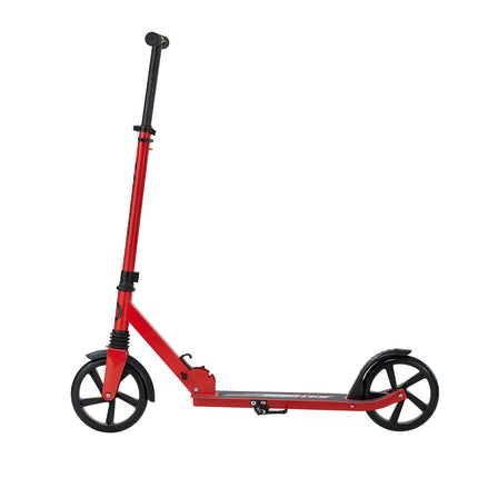 Kick Scooter, 2-Wheel Foldable, Adjustable, 220 lb, Red
