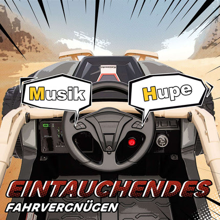 Kids 12V Electric Off-Road Vehicle, Remote, LED, Yellow