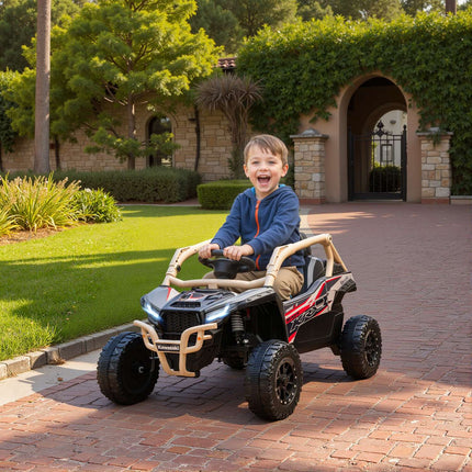 Kids 12V Electric Off-Road Vehicle, Remote, LED, Yellow