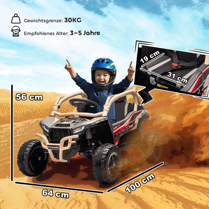 Kids 12V Electric Off-Road Vehicle, Remote, LED, Yellow