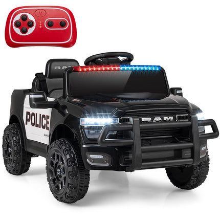 Kids 12V Electric Police Car with Remote, Siren, Lights