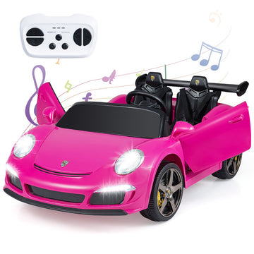 Elektrische kinderauto 12V met afstandsbediening, roze
