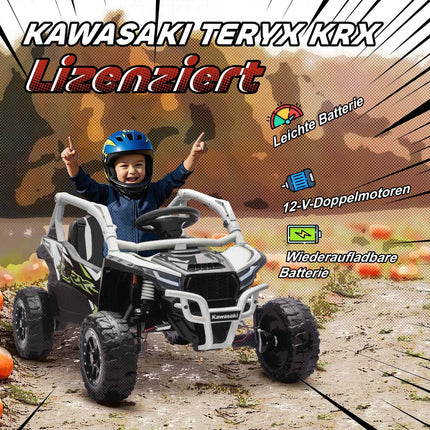 Kids 12V Electric Ride-On Car with Remote, Gray