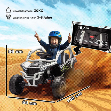 Kids 12V Electric Ride-On Car with Remote, Gray
