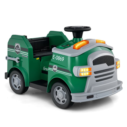Kids' 12V Ride-On Fire Truck with Toy Extinguisher