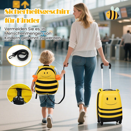 Kids' 2-Piece Luggage Set – Trolley & Backpack, ABS Shell