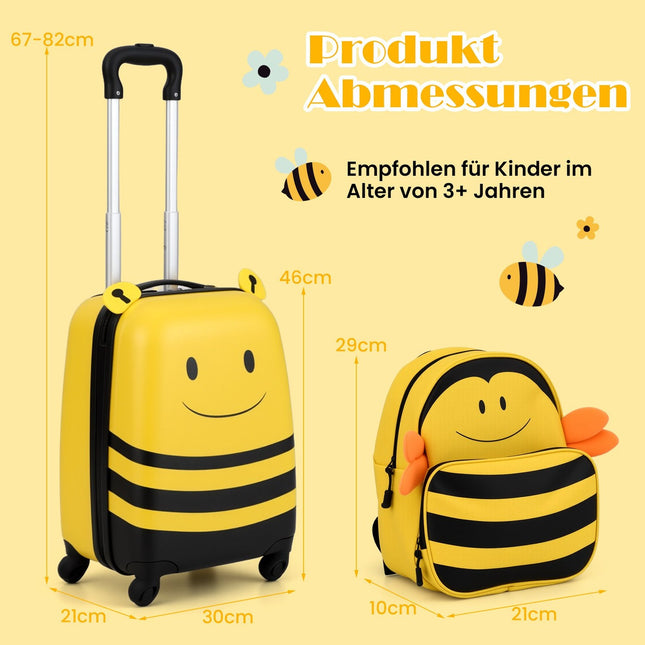 Kids' 2-Piece Luggage Set – Trolley & Backpack, ABS Shell
