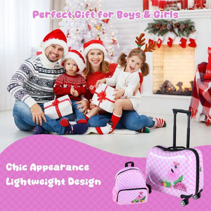 Kids 2-Piece Ride-On Carry-On Luggage Set, Backpack