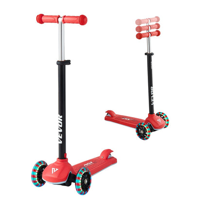 Kids 3-Wheel Kick Scooter, Light-Up Wheels, Adjustable