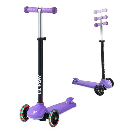 Kids 3-Wheel Kick Scooter, Light-Up Wheels, Adjustable