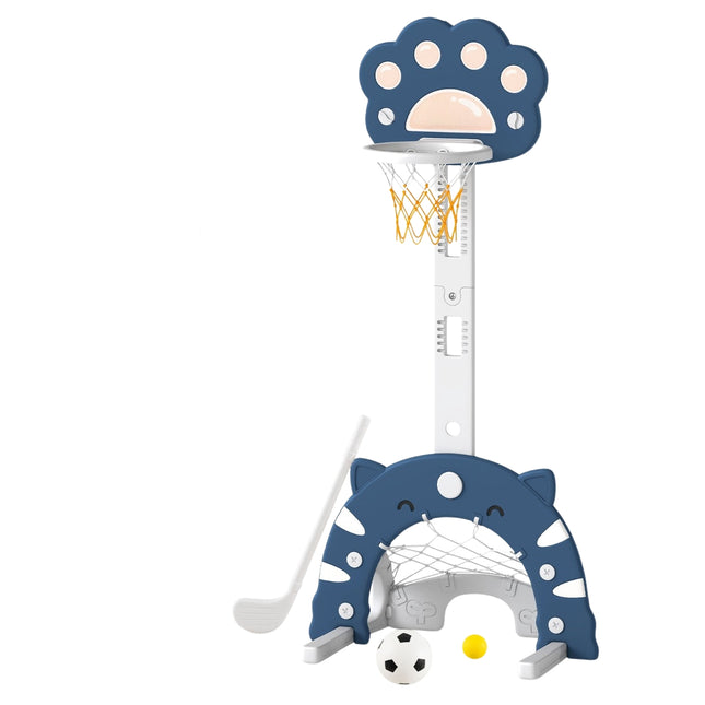 Kids 3-in-1 Sports Center, Adjustable Basketball Hoop
