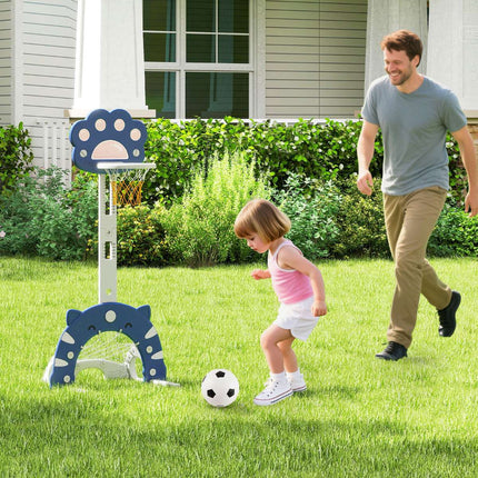 Kids 3-in-1 Sports Center, Adjustable Basketball Hoop