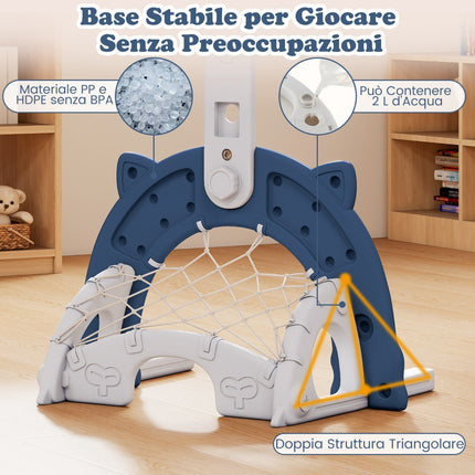 Kids 3-in-1 Sports Center, Adjustable Basketball Hoop