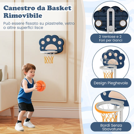 Kids 3-in-1 Sports Center, Adjustable Basketball Hoop