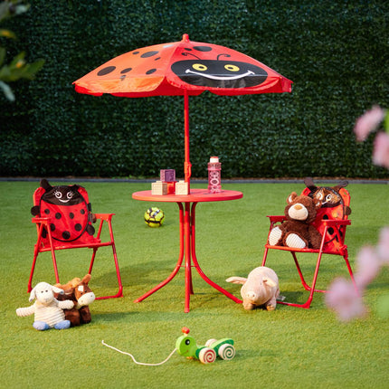 Kids' 4-Piece Camping Furniture Set with Parasol