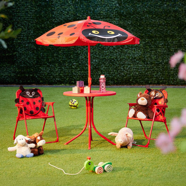 Kids' 4-Piece Camping Furniture Set with Parasol