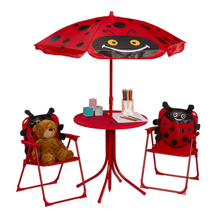 Kids' 4-Piece Camping Furniture Set with Parasol