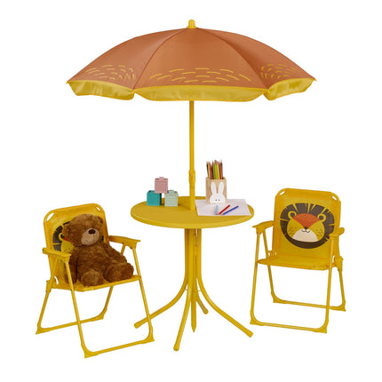 Kids' 4-Piece Camping Furniture Set with Parasol