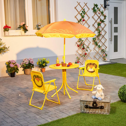 Kids' 4-Piece Camping Furniture Set with Parasol