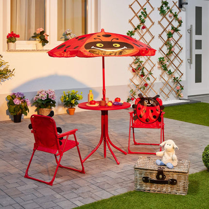 Kids' 4-Piece Camping Furniture Set with Parasol