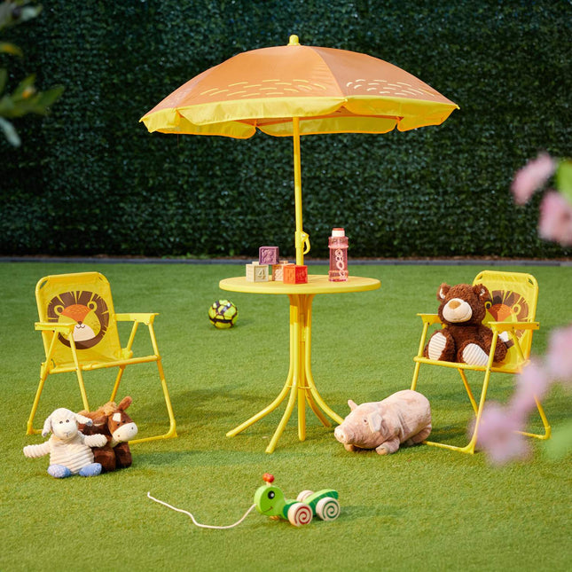 Kids' 4-Piece Camping Furniture Set with Parasol
