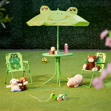 Kids' 4-Piece Outdoor Furniture Set with Parasol