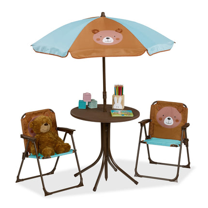 Kids' 4-Piece Outdoor Furniture Set with Parasol