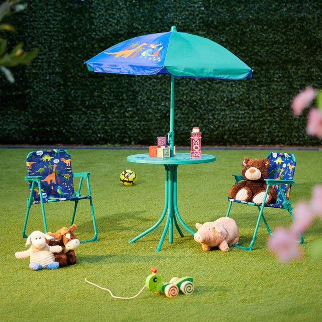 Kids' 4-Piece Outdoor Furniture Set with Parasol