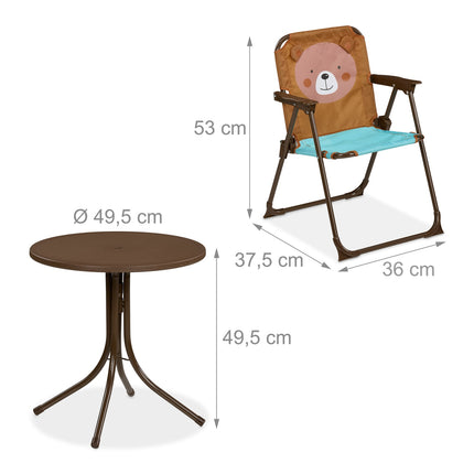 Kids' 4-Piece Outdoor Furniture Set with Parasol