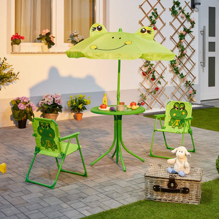 Kids' 4-Piece Outdoor Furniture Set with Parasol