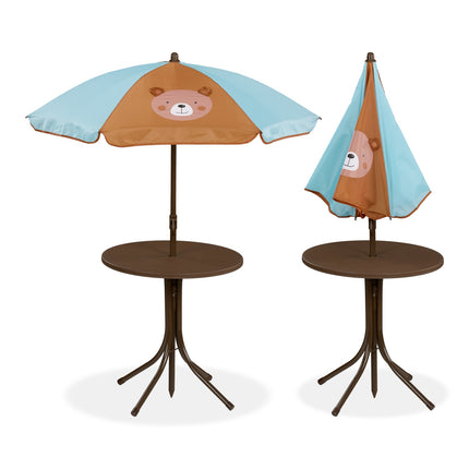 Kids' 4-Piece Outdoor Furniture Set with Parasol