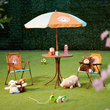 Kids' 4-Piece Outdoor Furniture Set with Parasol
