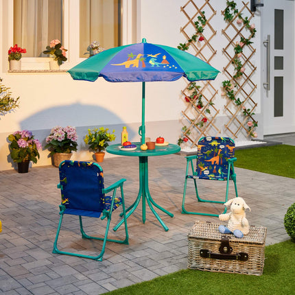 Kids' 4-Piece Outdoor Furniture Set with Parasol