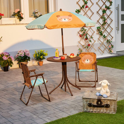 Kids' 4-Piece Outdoor Furniture Set with Parasol