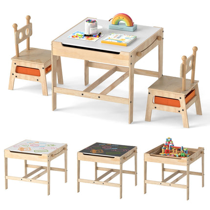 Kids' 4-in-1 Activity Table Set with Robot Chairs