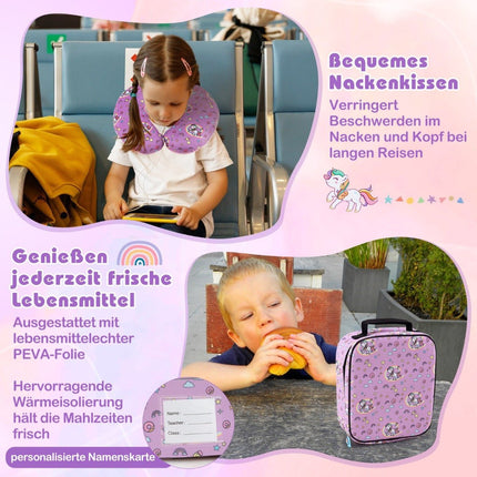 Kids' 5-Piece Luggage Set: 16"" Suitcase, Backpack, Pink