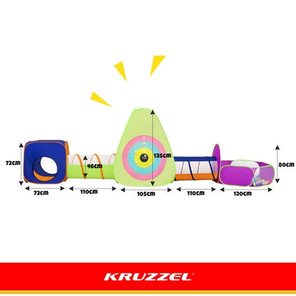 Kids' 5-in-1 Tent Set with Tunnels and 100 Balls